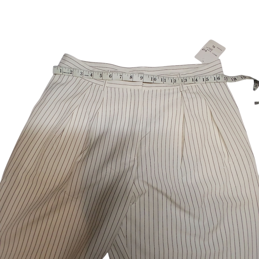 Forever 21 White Pinstripe Wide-Leg Pants – Size XL – NWT - Picture 8 of 13
